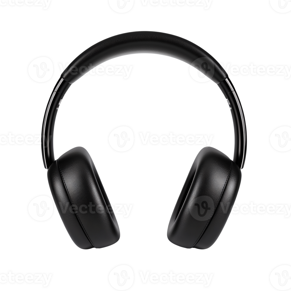 Black wireless headphones. Isolated. With no background png