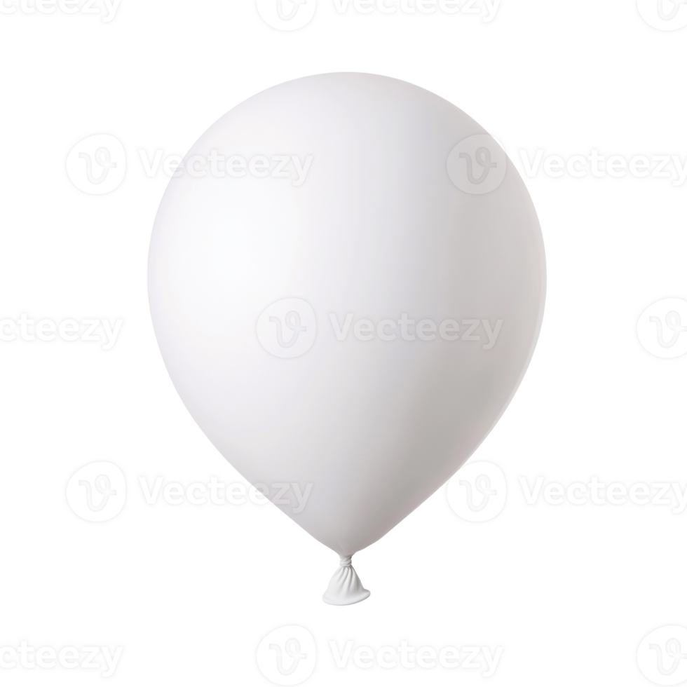 White balloon without ribbon. Without background. No ribbon png