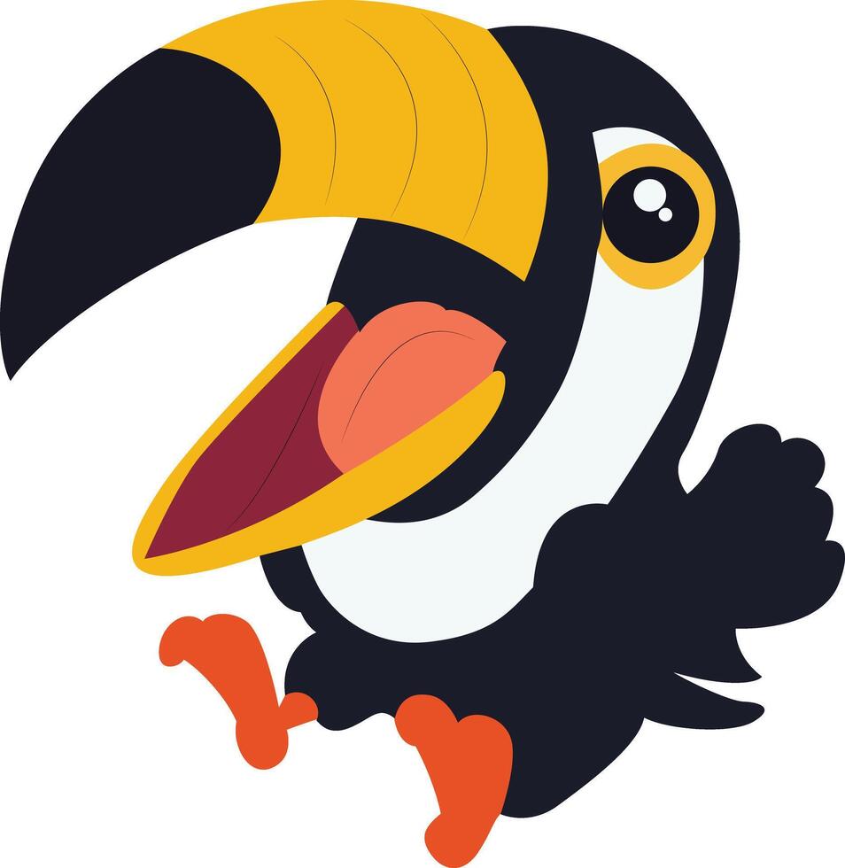 A cartoon toucan bird with open mouth vector