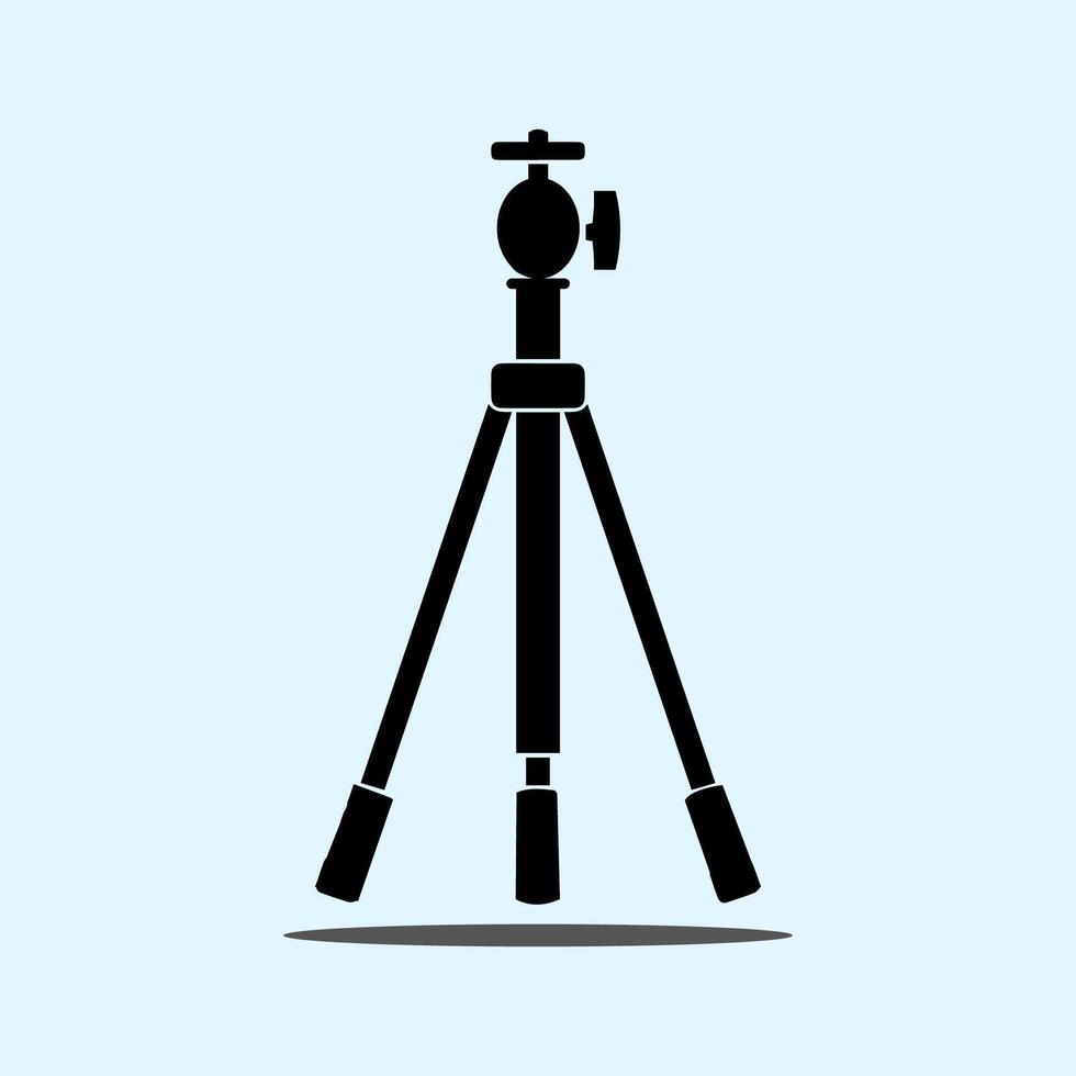 simple tripod camera icon vector
