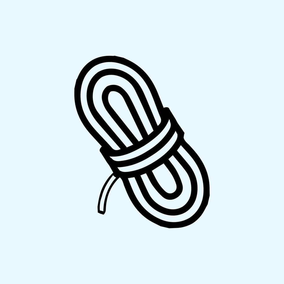 simple rope icon with black circle vector