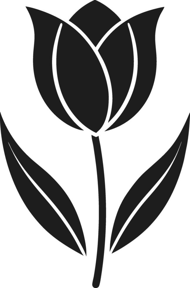Elegant Tulip Silhouette Illustration for Spring and Easter Design vector