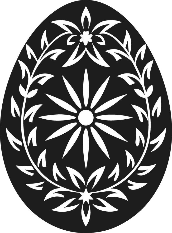 Decorative Easter Egg Silhouette Illustration vector