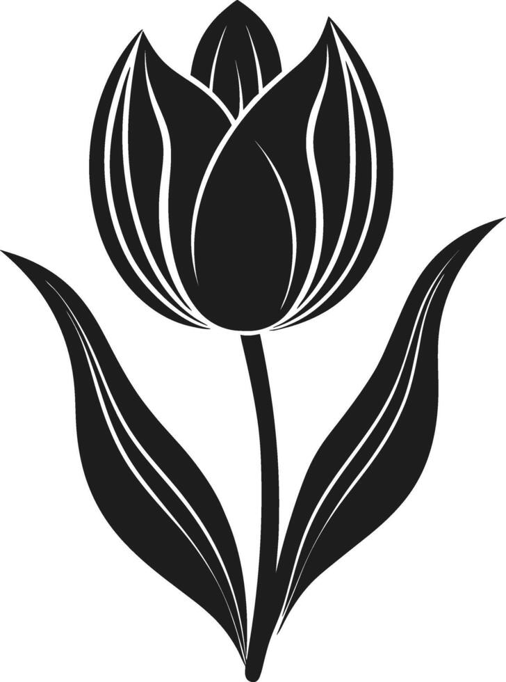 Elegant Tulip Silhouette Illustration for Easter and Spring vector