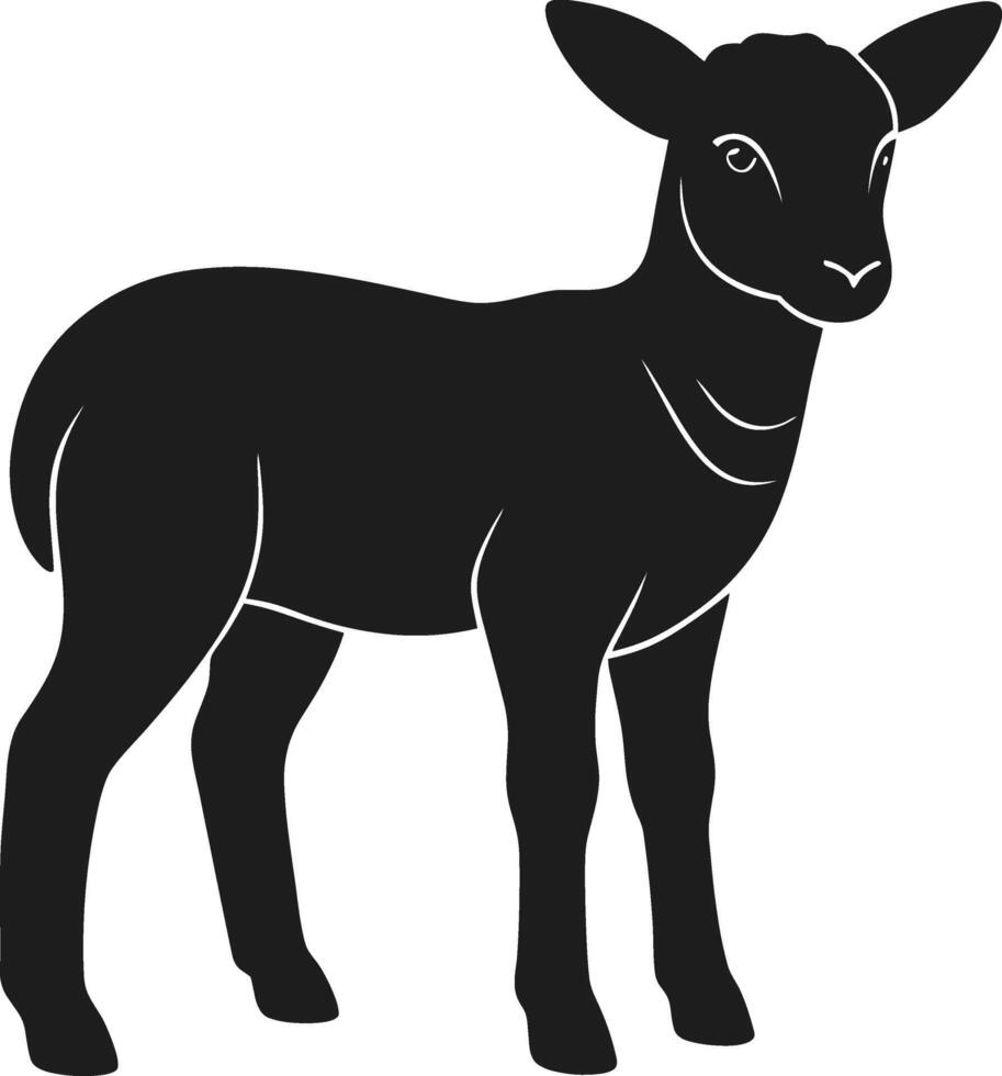 Silhouette of a Lamb - Symbolic Easter Design vector