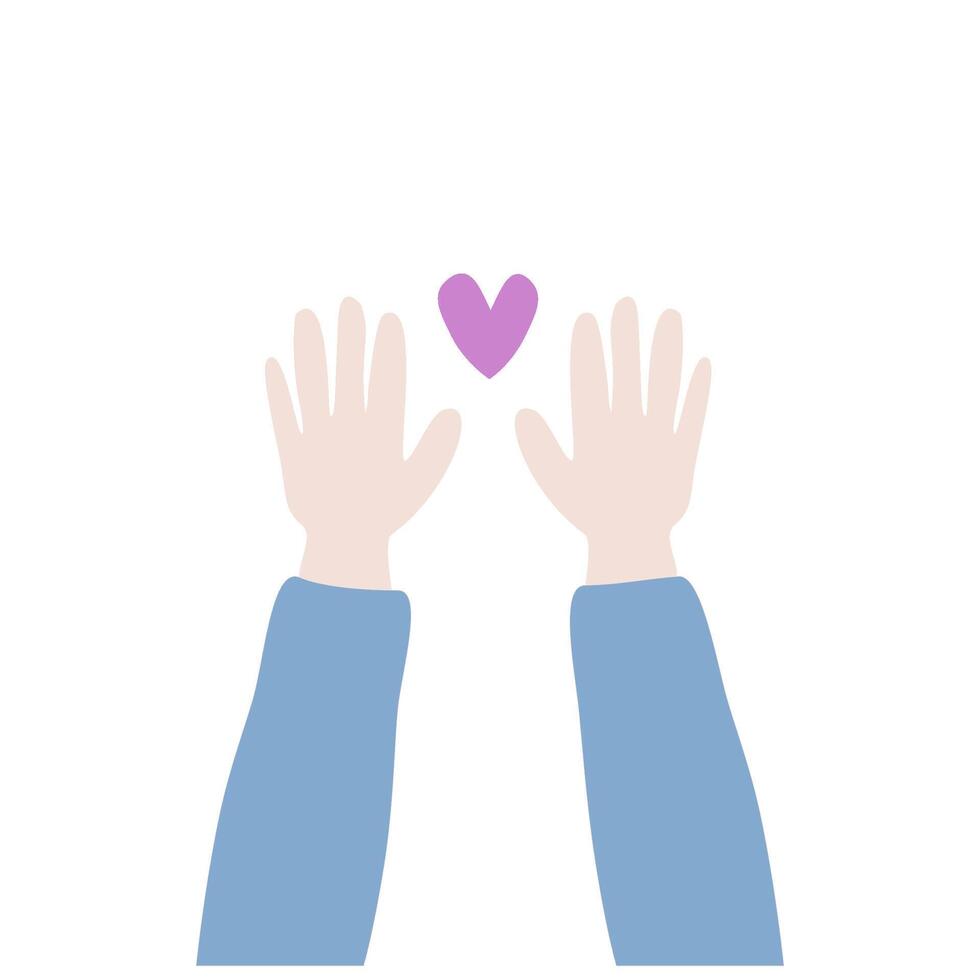 Hand and heart shape , Father's Day vector