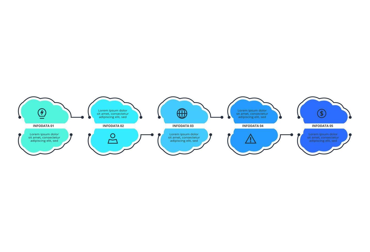 Creative concept for infographic. Diagram with 5 steps, parts or processes. vector