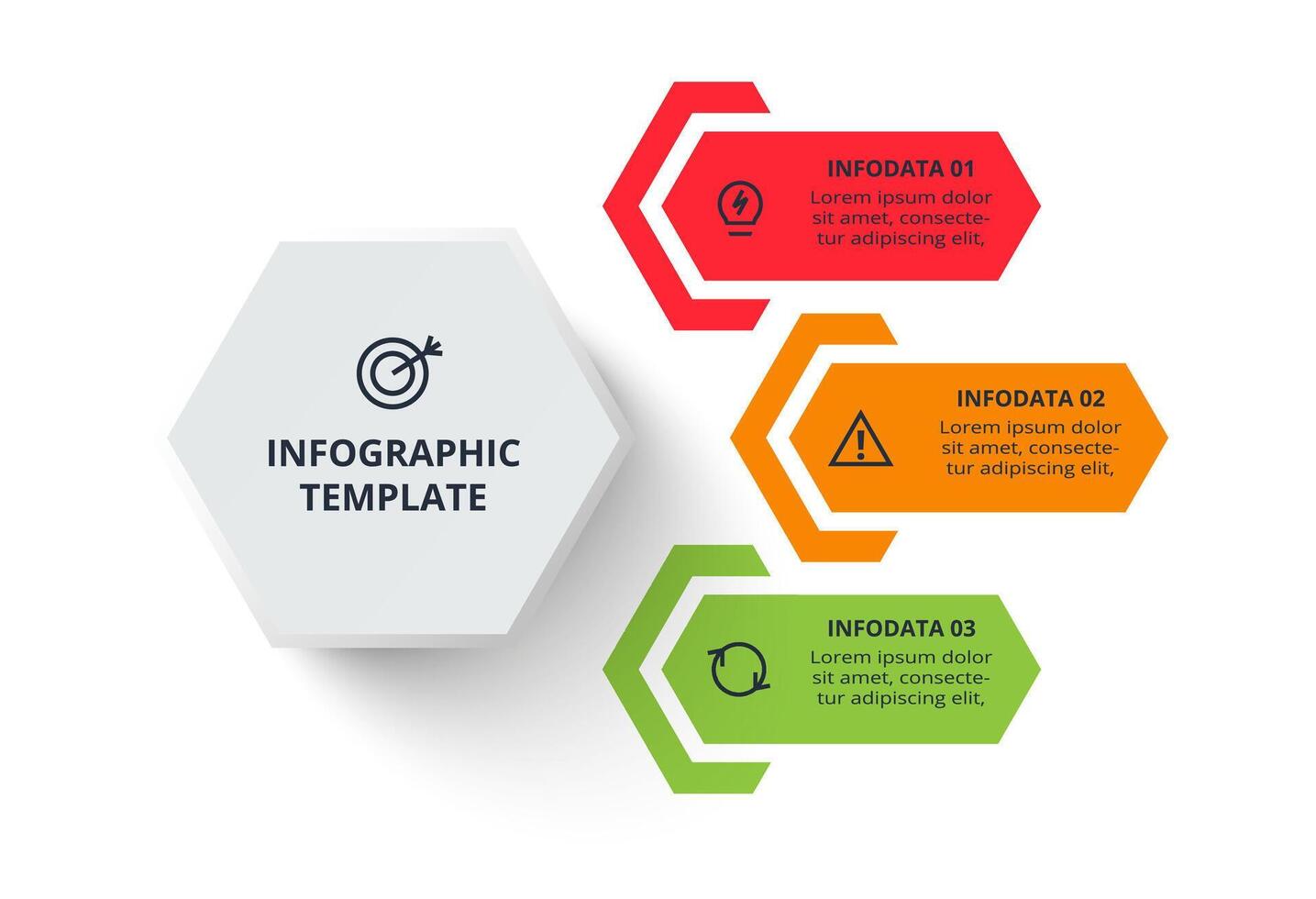 diagram with 3 steps, options, parts or processes. Creative concept for infographic vector
