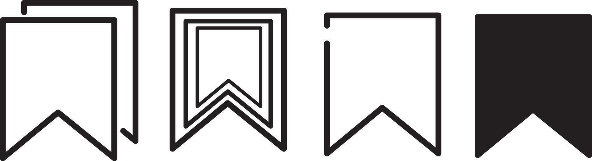 Bookmark icons set. Illustration ,Page mark with star concept vector