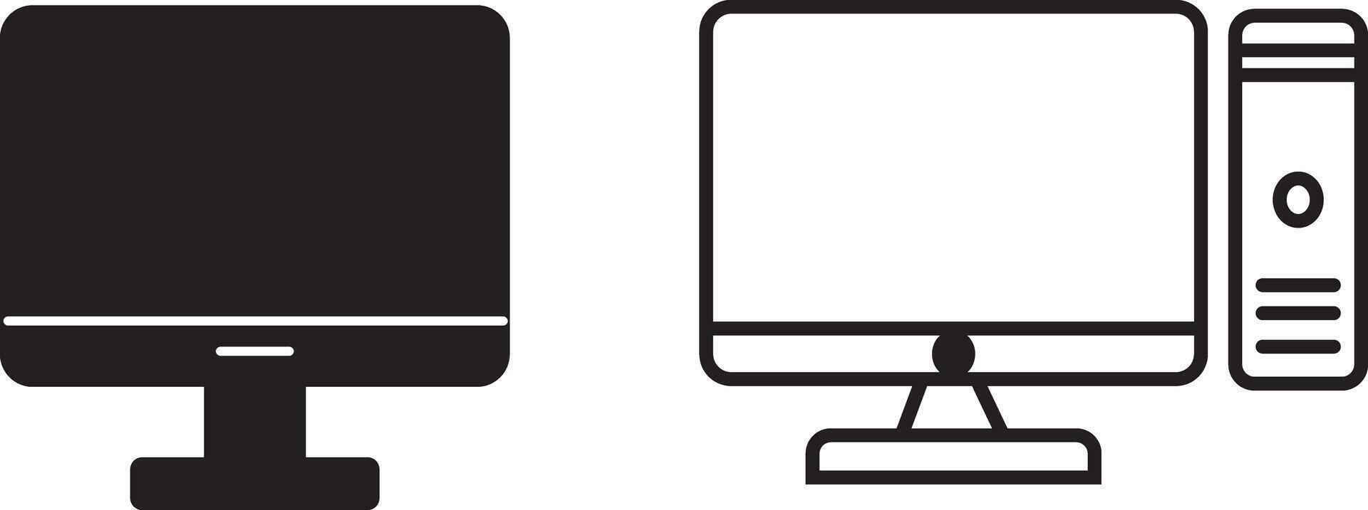 Laptop with pointer or cursor icon, Display with clicking mouse vector