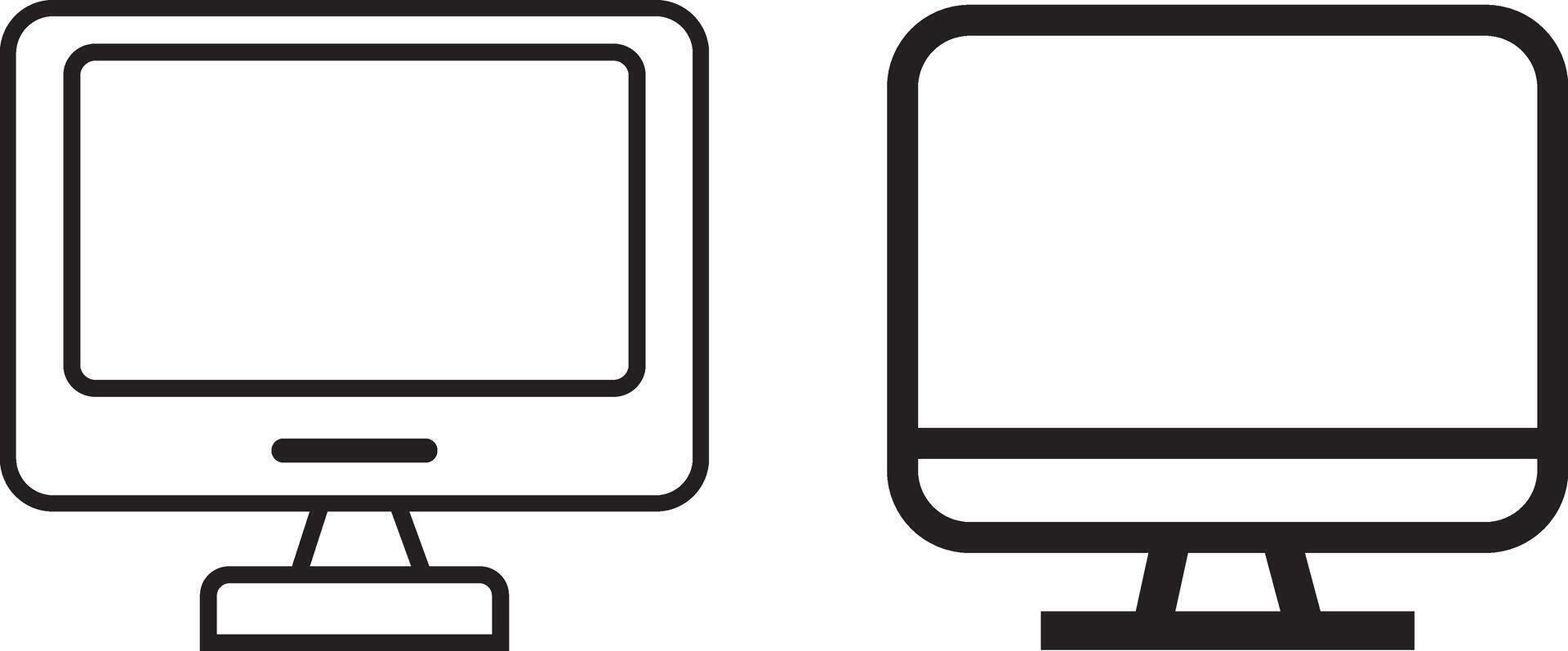 computer icons set. different style laptop. vector