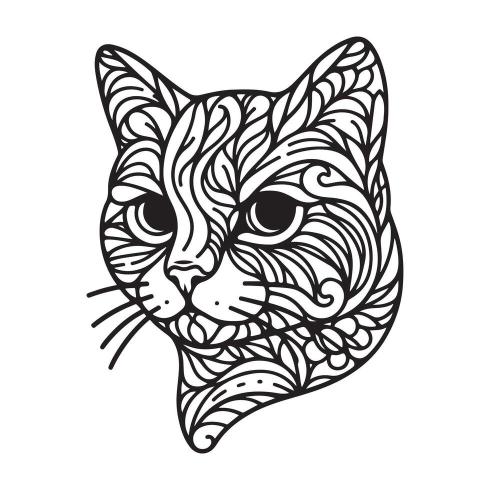A black cat with orange eyes is seated in a generative artificial intelligence circle. vector