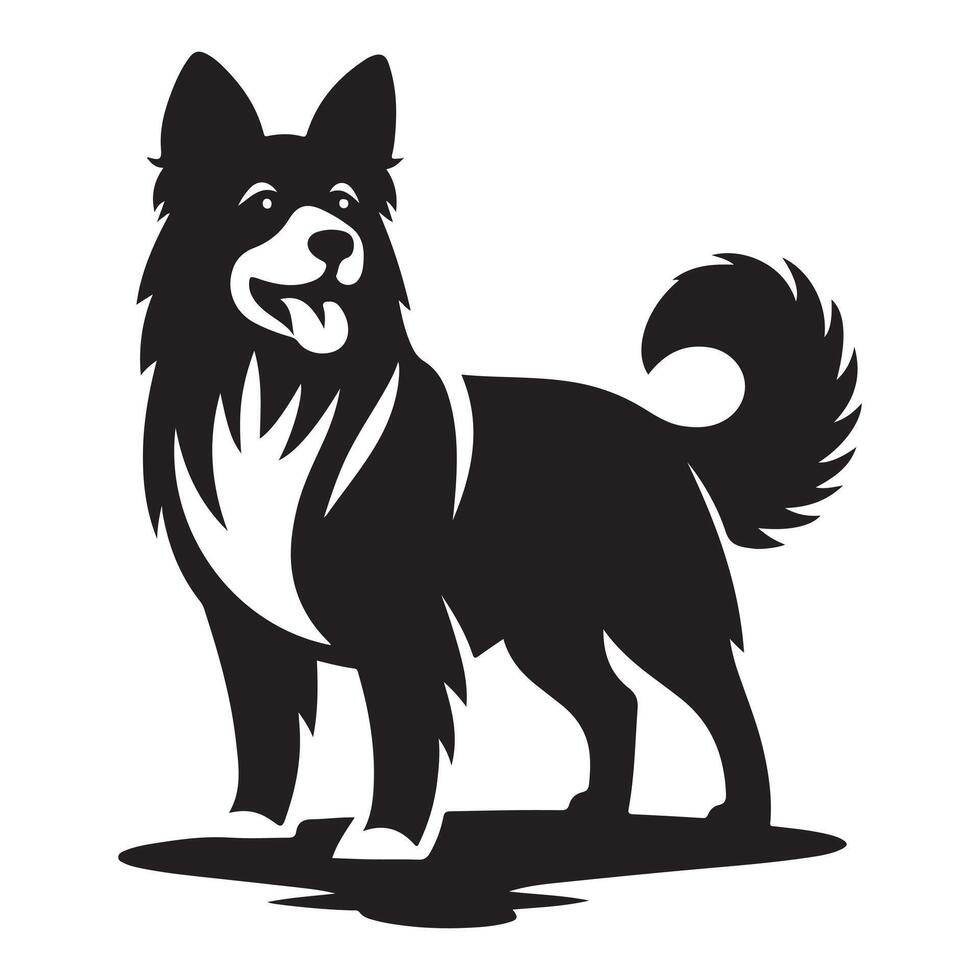 For projects with an animal theme or pet branding, this striking and graphic black and white drawing of a friendly dog's head is ideal. vector