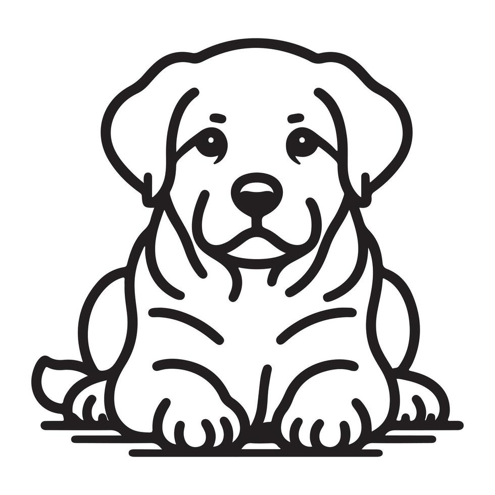 An illustration of a dog's silhouette vector
