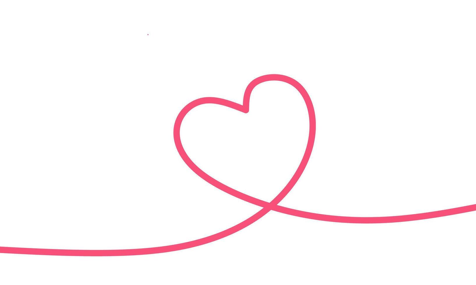 a pink heart is drawn on a white background vector