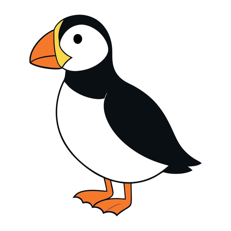 Black Puffing Bird Illustration vector