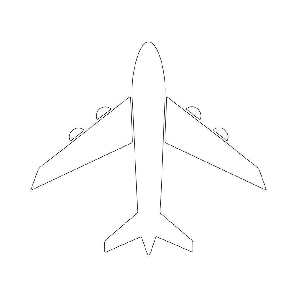 Air Plane Line Drawing Illustration vector