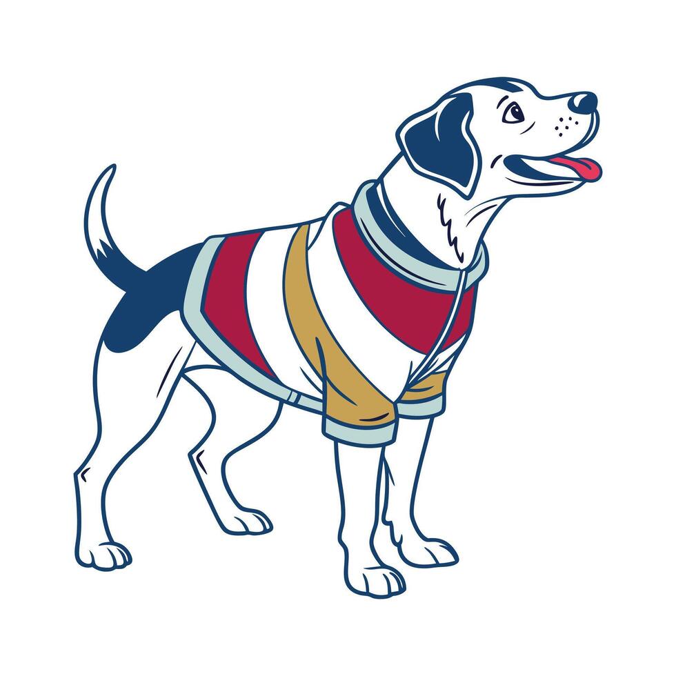 Beabul Dog With Amaerican Theme vector
