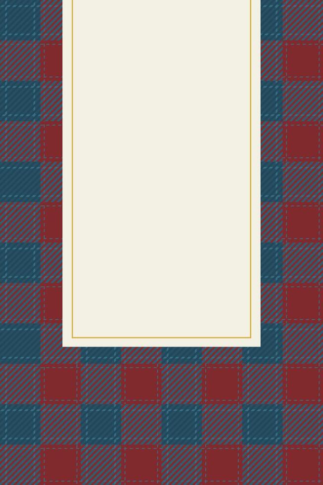 Tartan plaid pattern red and blue colors vertical background graphic illustration have blank space. vector