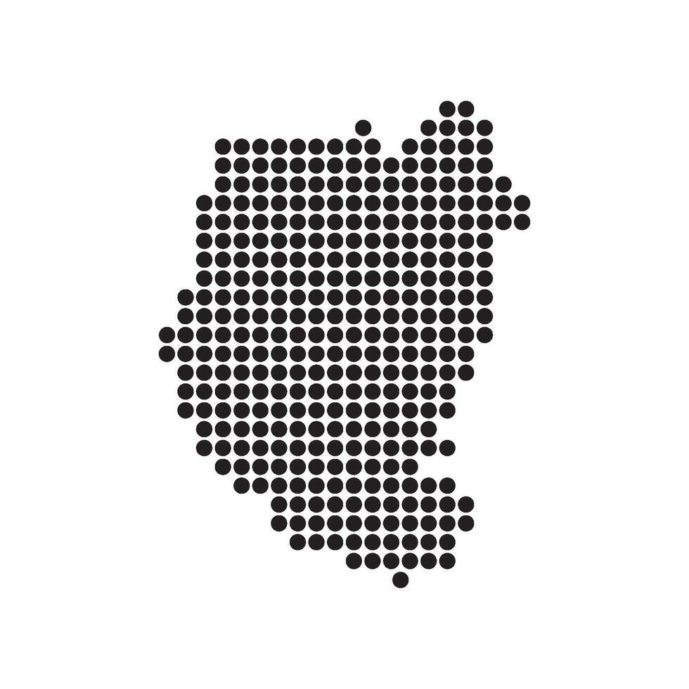 Sudan Map Symbol vector