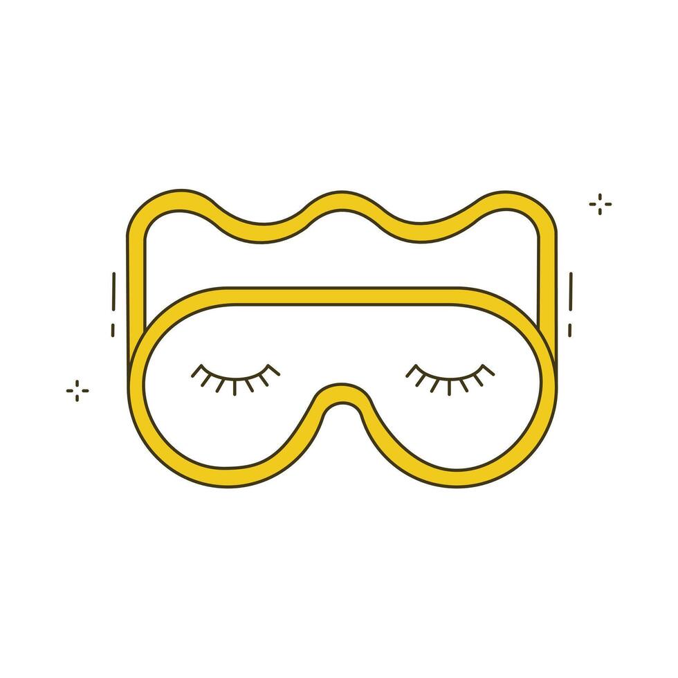 Comfortable Travel Sleeping Mask Icon Design vector