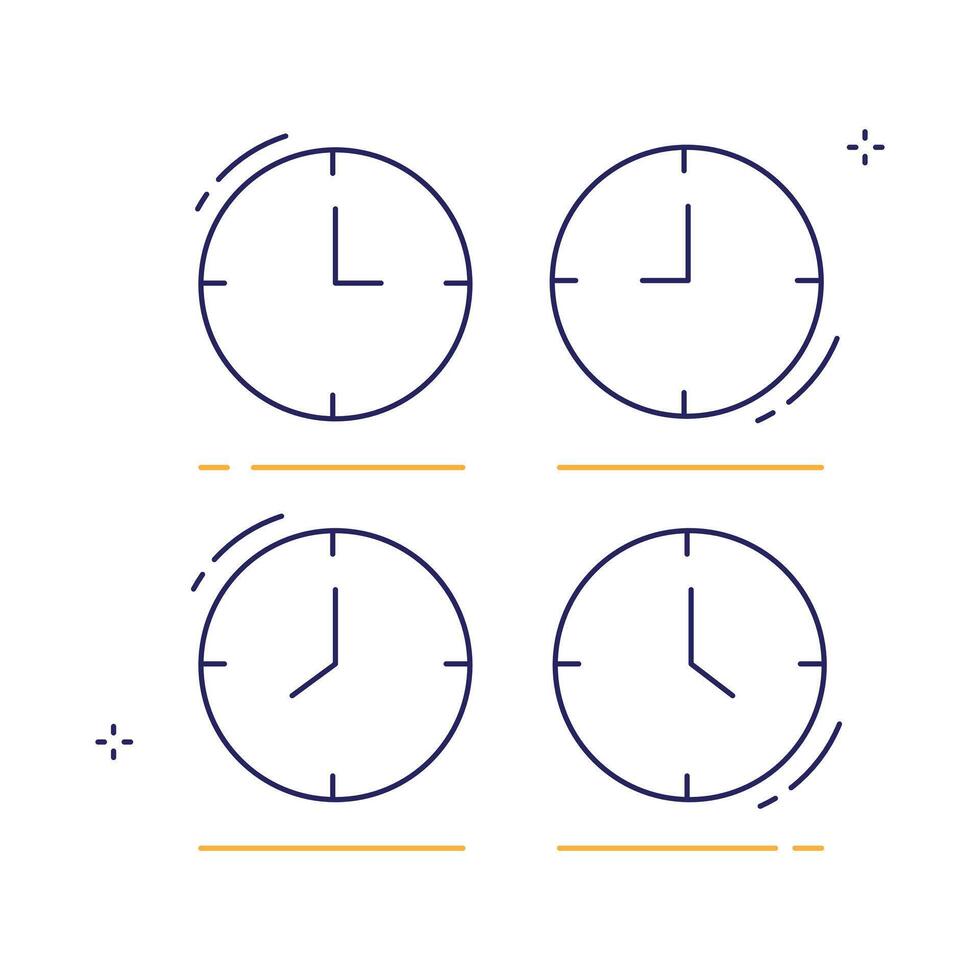 Worldwide Timezone Management Clock Icon Design vector