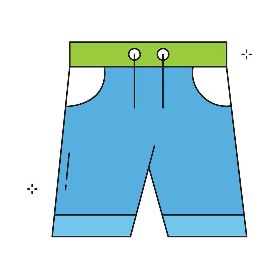 Stylish Resort Shorts Icon Design vector