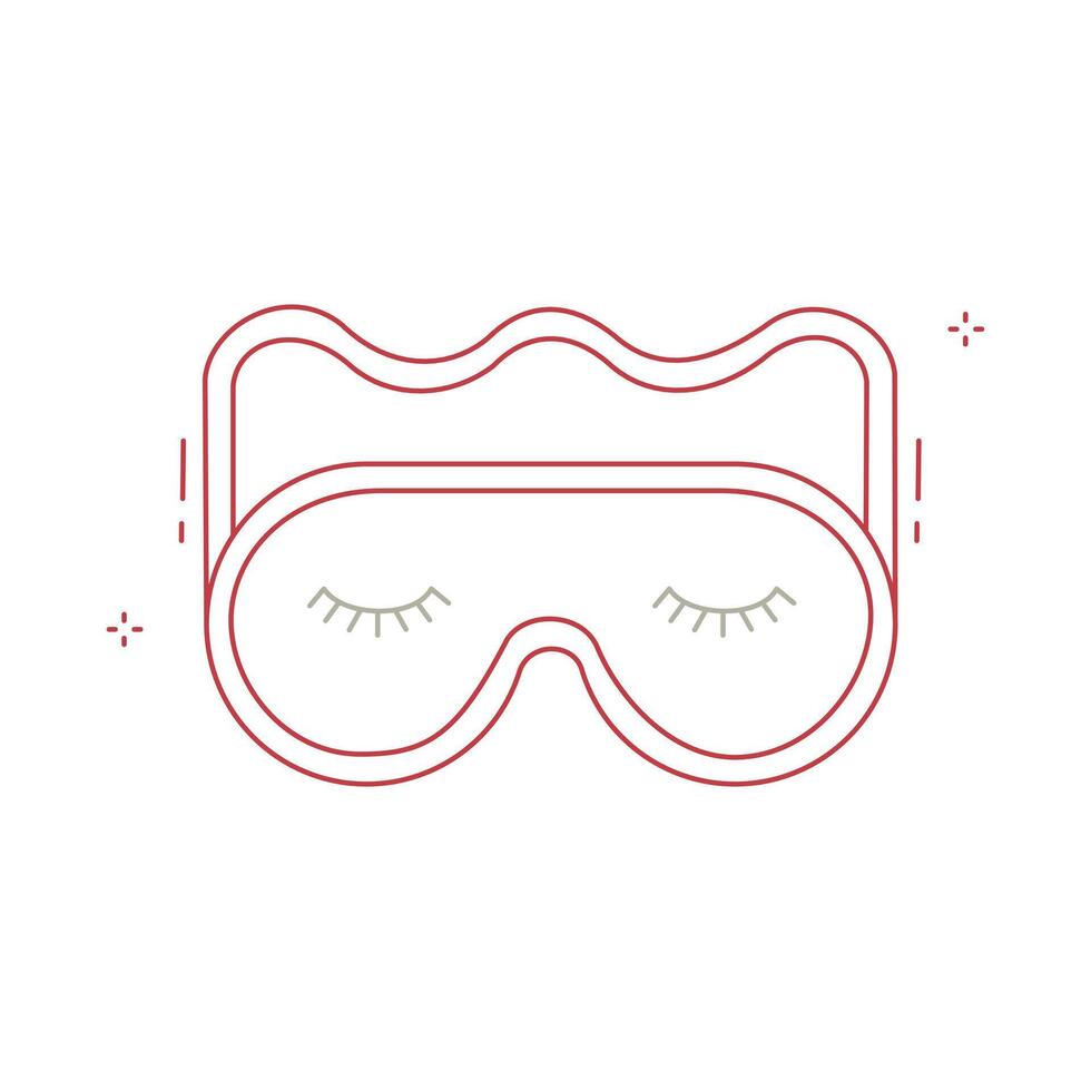 Eye Cover Sleeping Mask Illustration Icon Design vector