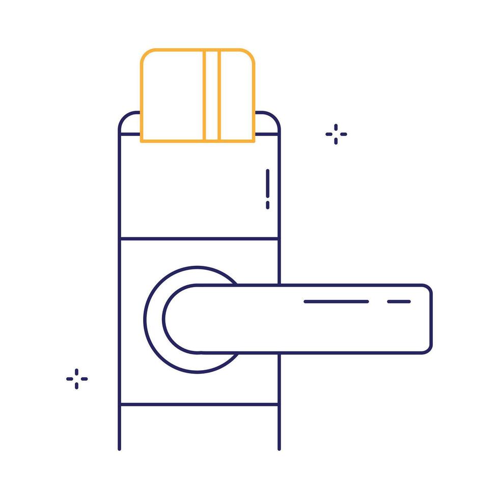 Smart Card Lock Icon Design vector