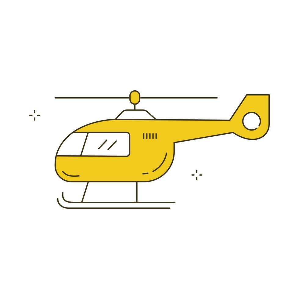 Civilian Helicopter Transportation Icon design vector