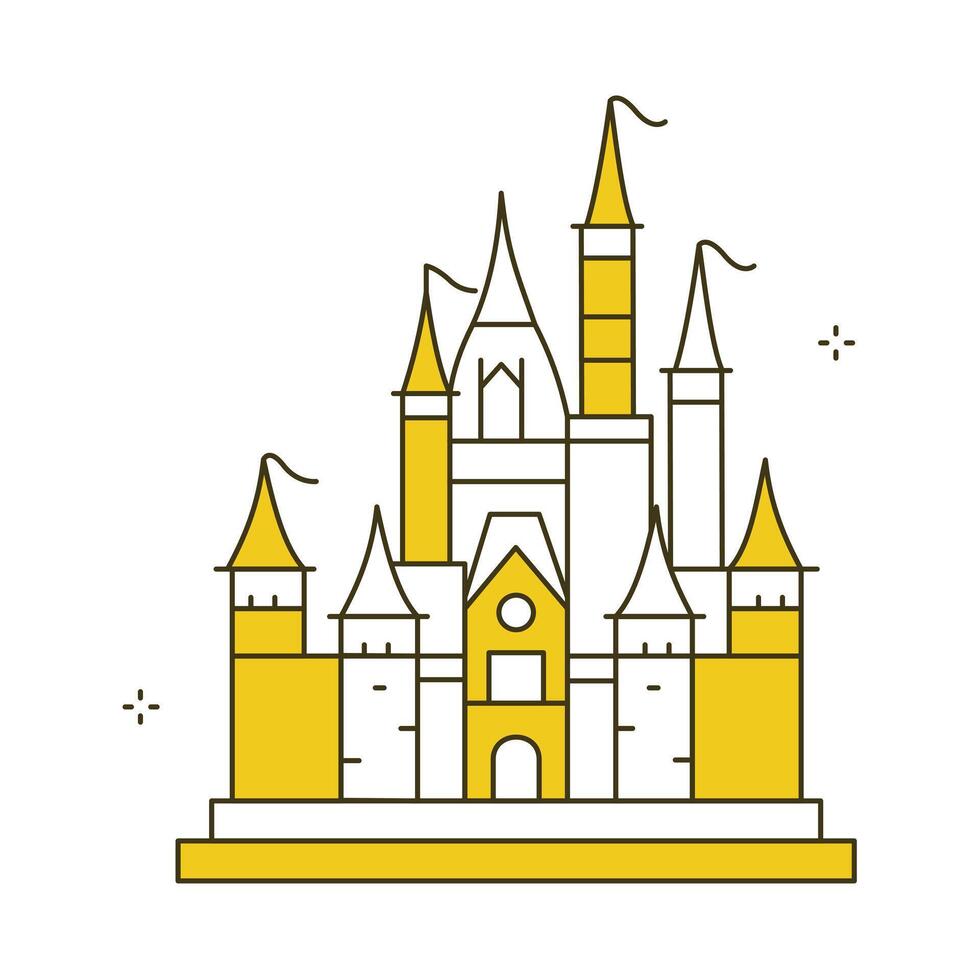 Enchanted Dream Castle Icon Design vector
