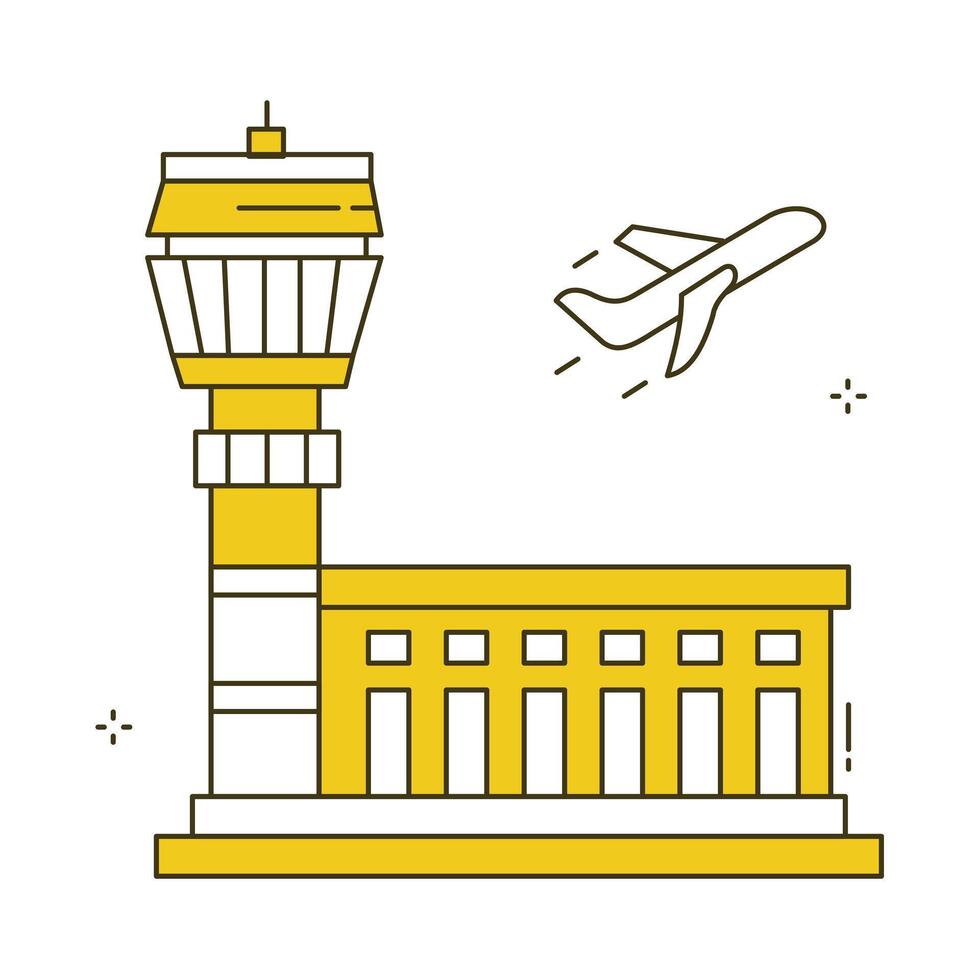 Airport Passenger Flight Icon Design vector