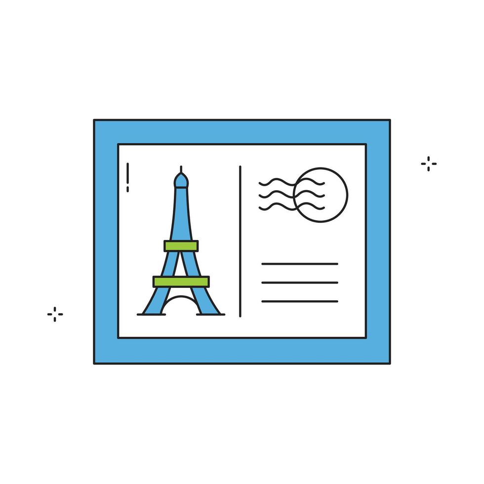 Mailing Postcard Illustration Icon Design vector