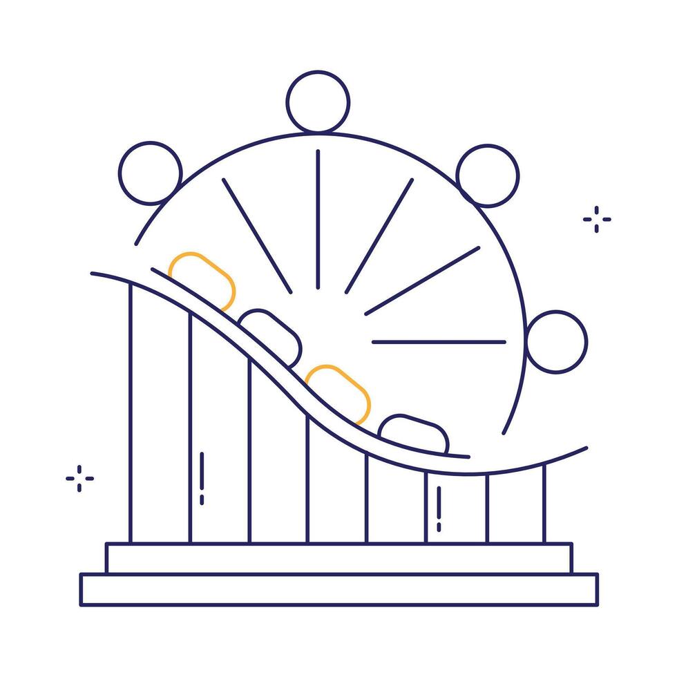 Vacation Amusement Park Icon Design vector