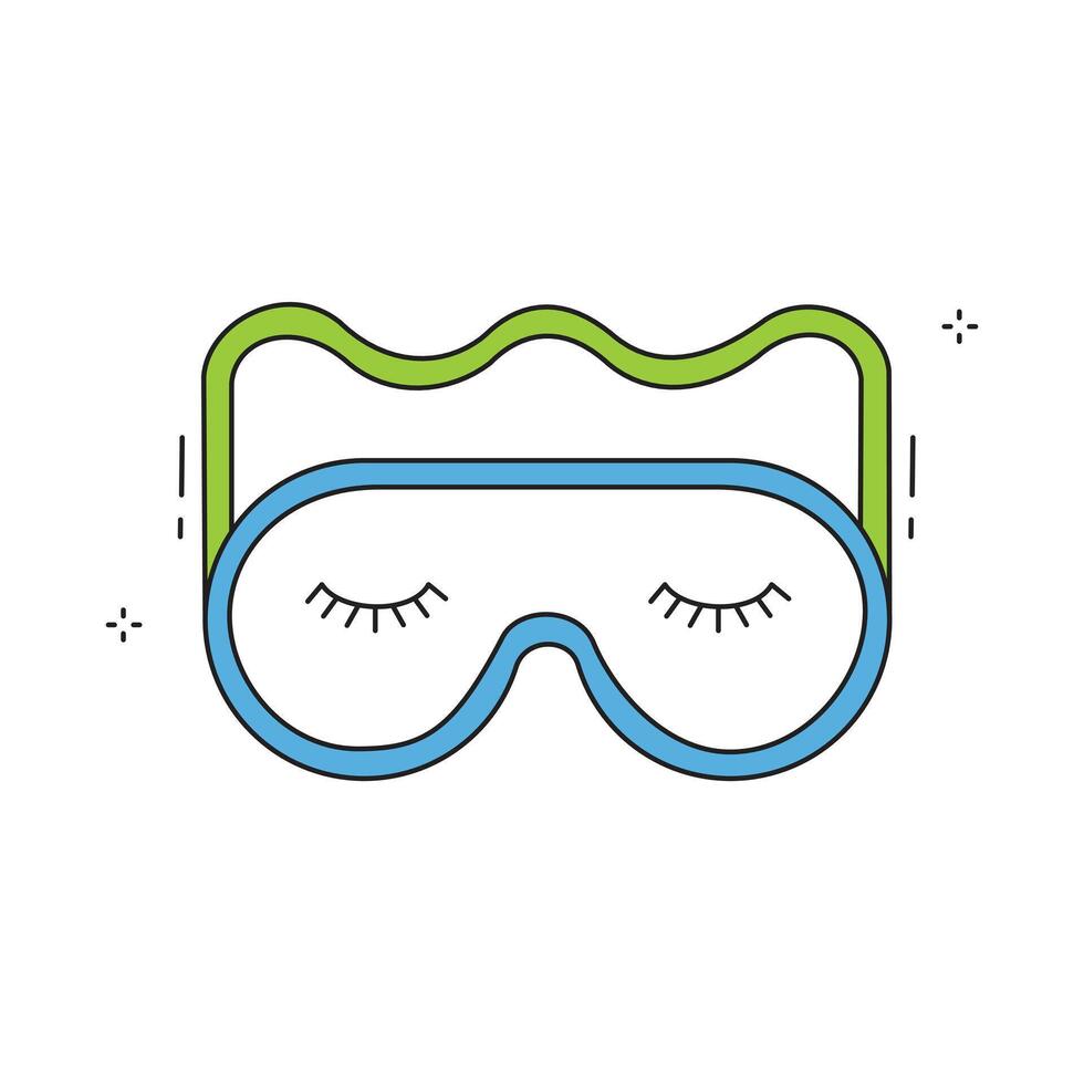 Bedtime Eye Shade Sleeping Mask Icon Design vector