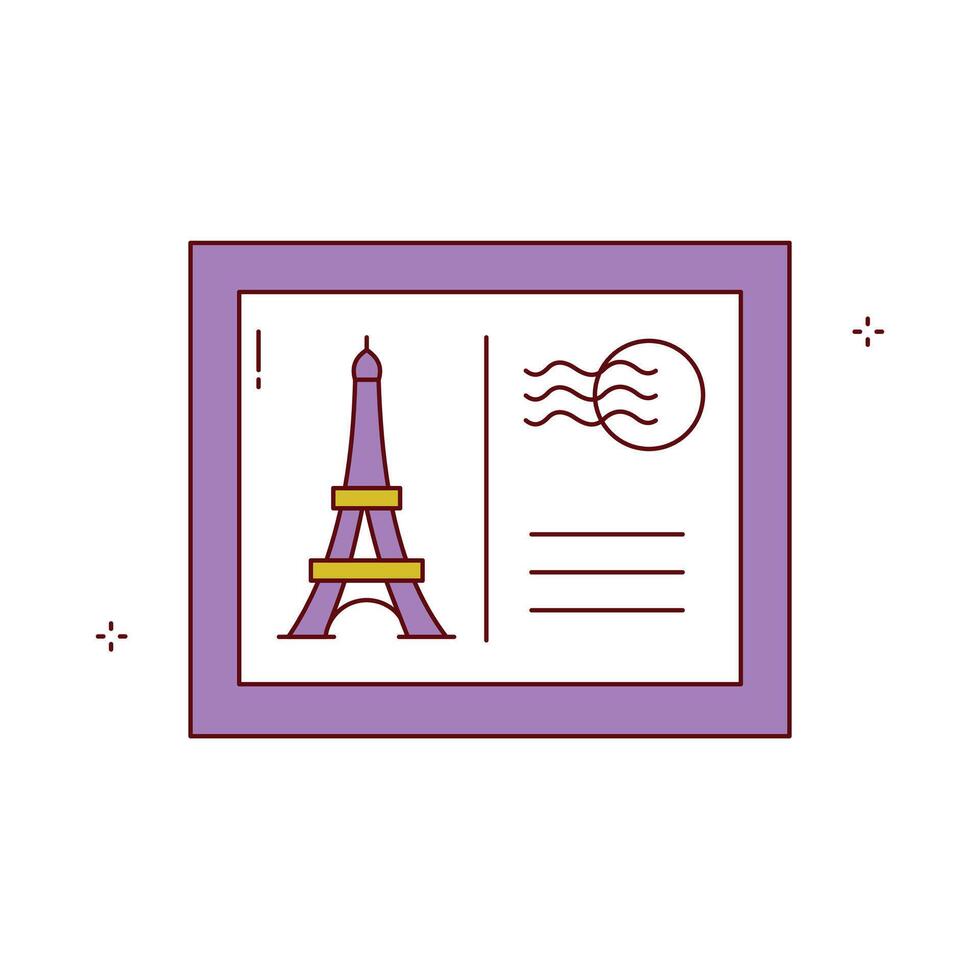 Postcard Illustration Mailing Icon Design vector