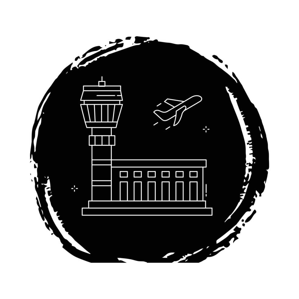 Flight Terminal Airport Icon Design vector