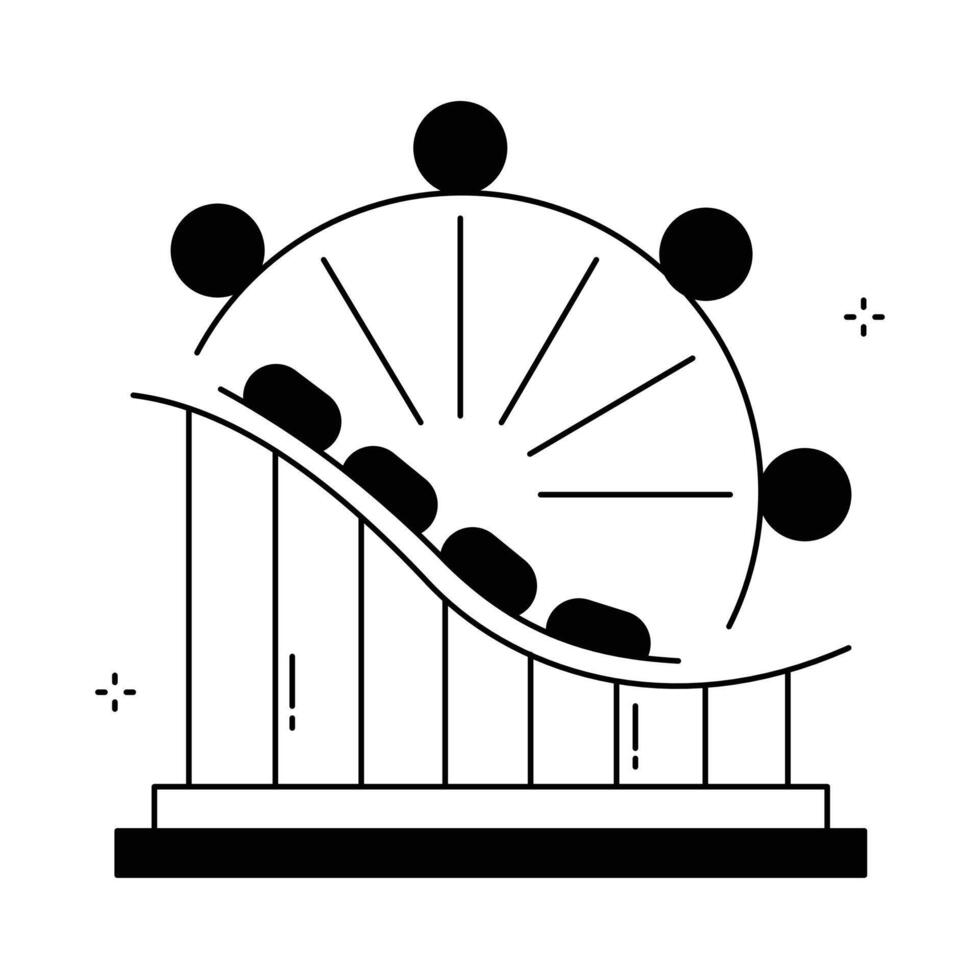 Amusement Park Fun Icon Design vector