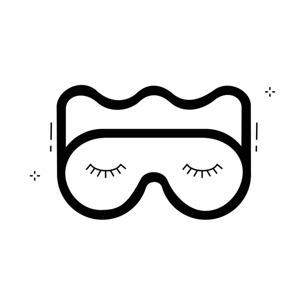 Comfortable Sleeping Mask Icon Design vector