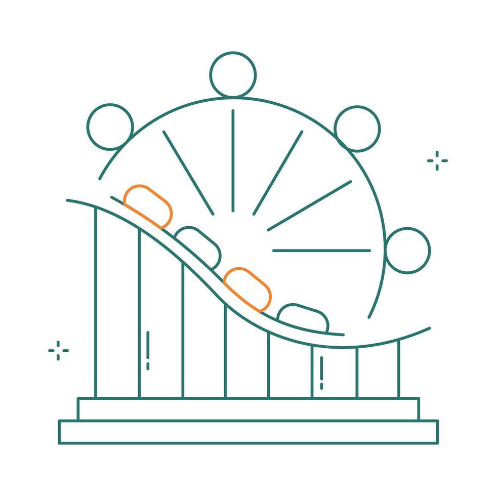 Family Amusement Park Icon Design vector