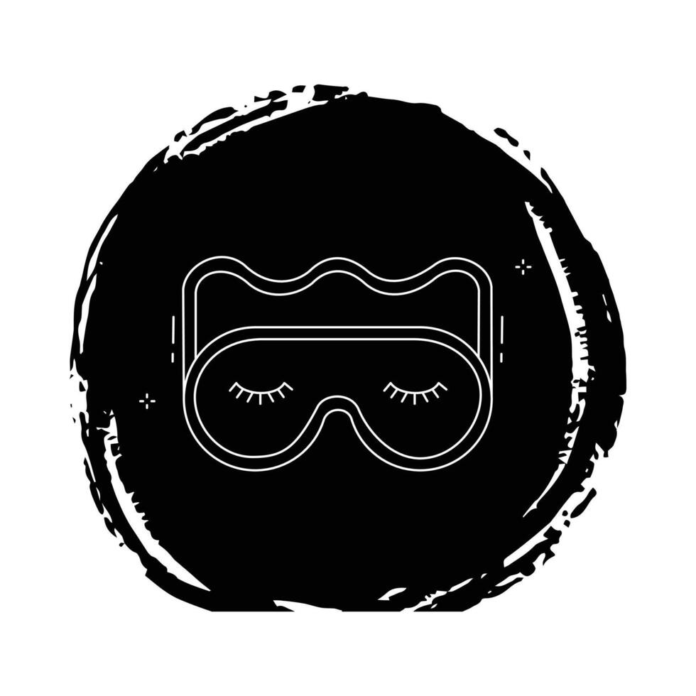Nighttime Rest Sleeping Mask Icon Design vector