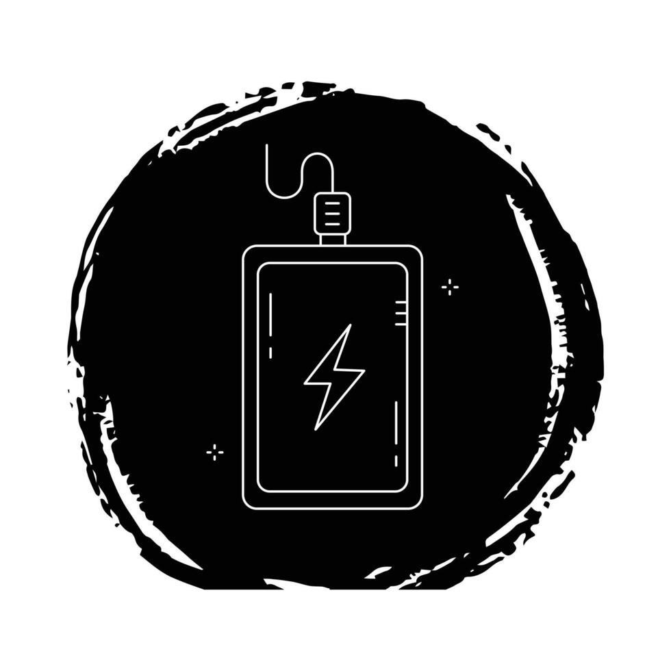 Portable USB Charging Power Bank Icon Design vector