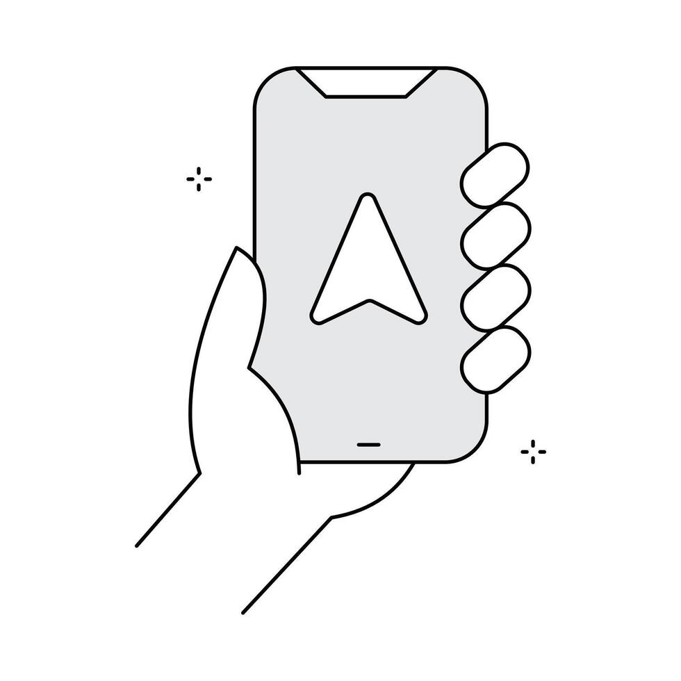 Travel Navigation Mobile Icon Design vector
