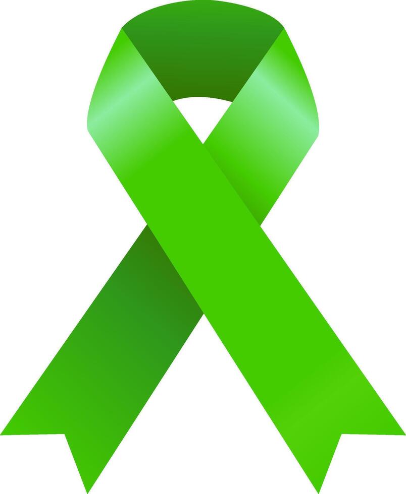 Green Ribbon world Awareness DAY vector