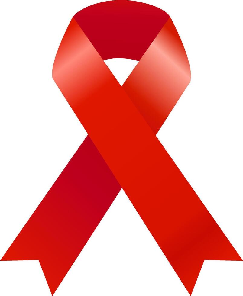 Red Ribbon world AIDS vector