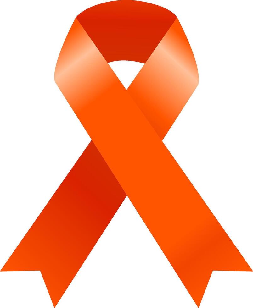 Orange Ribbon world Leukemia vector