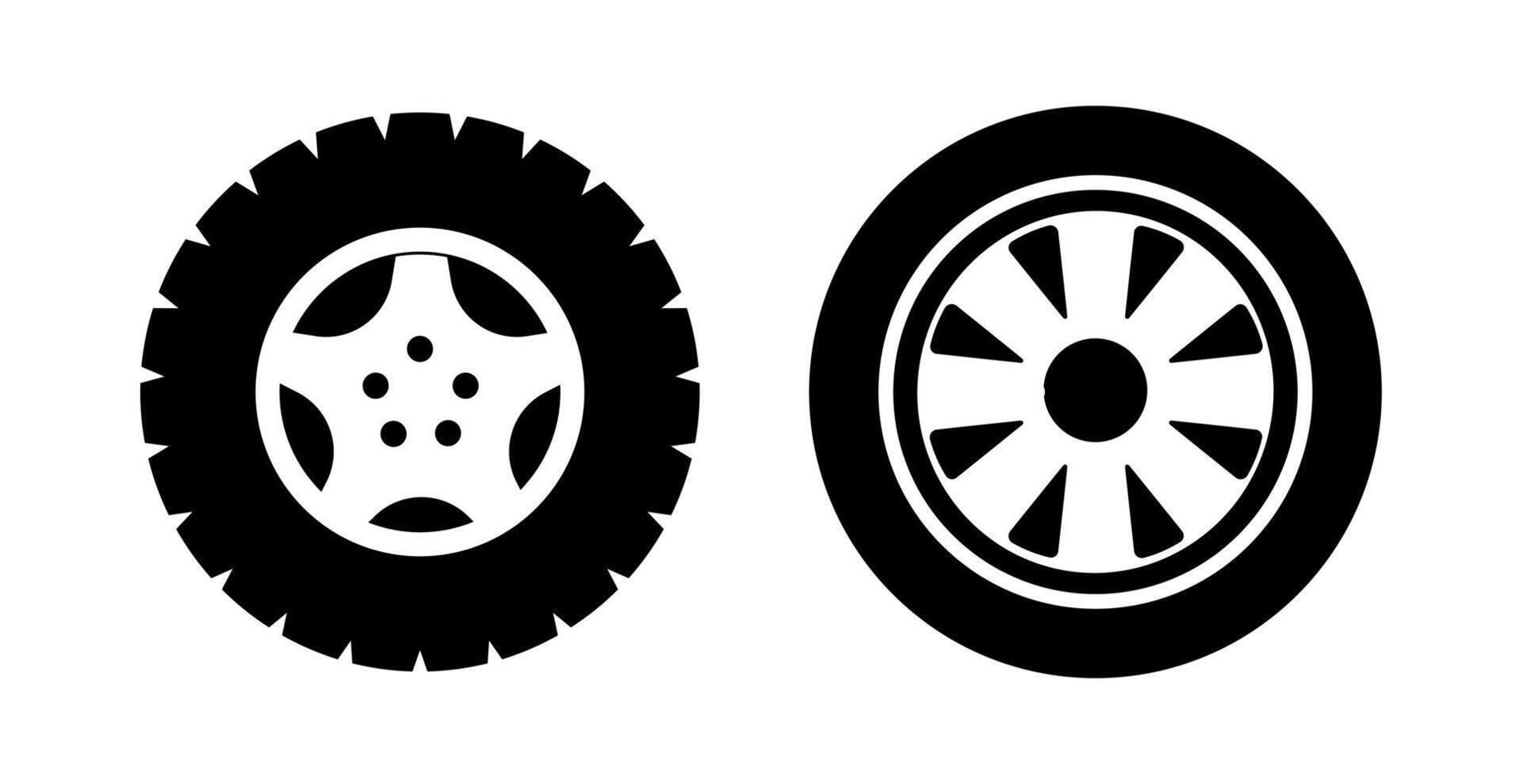 Car tire design illustration on white background vector
