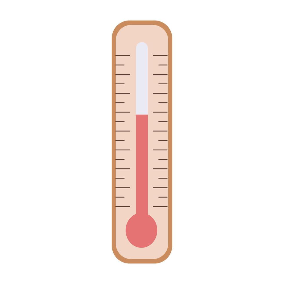 A thermometer with a red tip vector