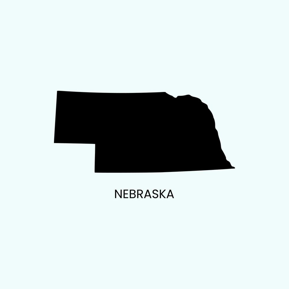 Nebraska map illustration vector