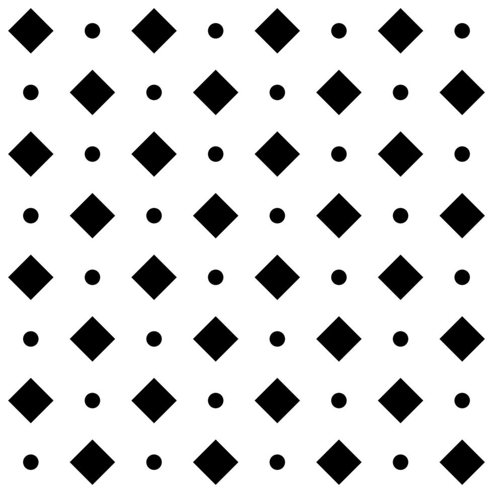 Seamless Pattern Of Black Diamonds And Circles vector